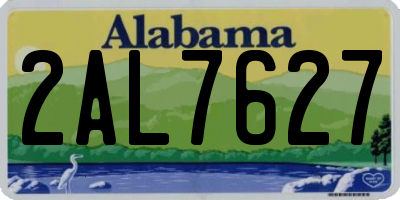 AL license plate 2AL7627