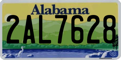 AL license plate 2AL7628