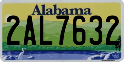 AL license plate 2AL7632