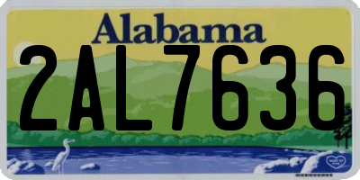 AL license plate 2AL7636