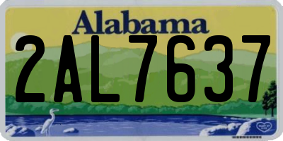 AL license plate 2AL7637