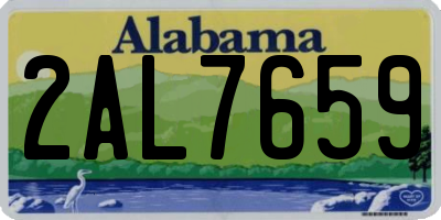 AL license plate 2AL7659