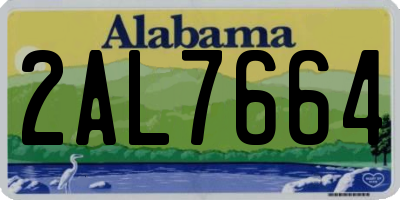 AL license plate 2AL7664