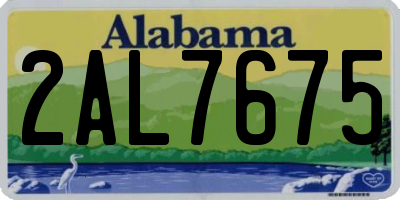AL license plate 2AL7675