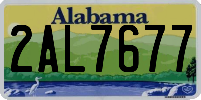 AL license plate 2AL7677