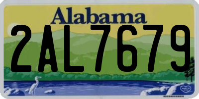 AL license plate 2AL7679