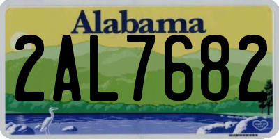 AL license plate 2AL7682
