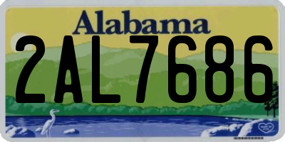 AL license plate 2AL7686