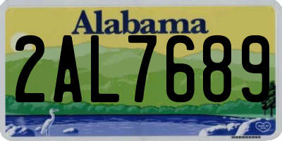 AL license plate 2AL7689