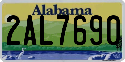 AL license plate 2AL7690