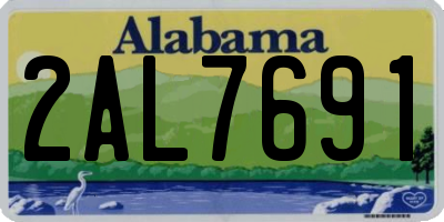 AL license plate 2AL7691