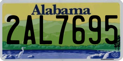 AL license plate 2AL7695