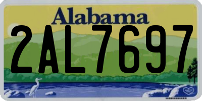 AL license plate 2AL7697