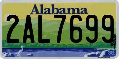 AL license plate 2AL7699