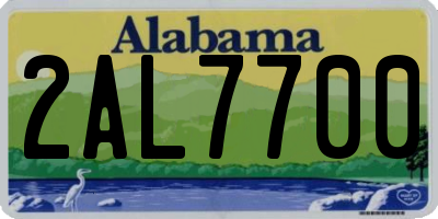 AL license plate 2AL7700