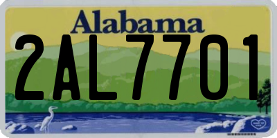 AL license plate 2AL7701