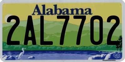 AL license plate 2AL7702