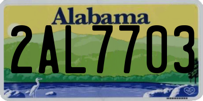 AL license plate 2AL7703