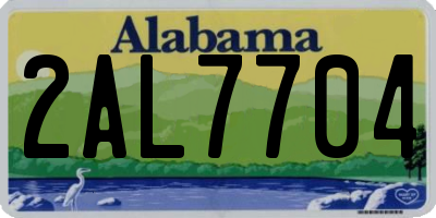 AL license plate 2AL7704