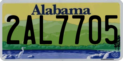 AL license plate 2AL7705