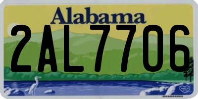AL license plate 2AL7706
