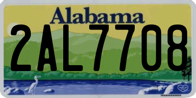AL license plate 2AL7708