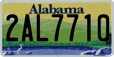 AL license plate 2AL7710