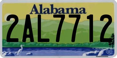 AL license plate 2AL7712