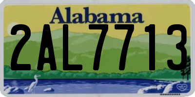 AL license plate 2AL7713