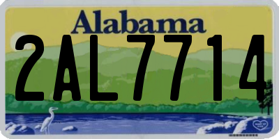 AL license plate 2AL7714