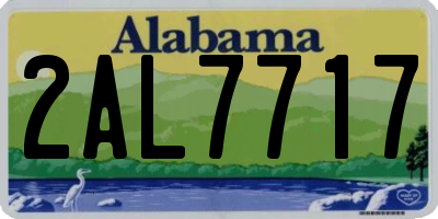 AL license plate 2AL7717