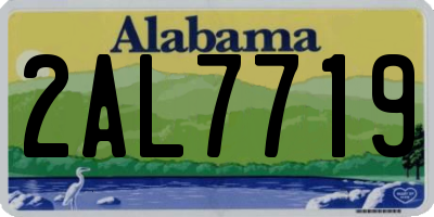 AL license plate 2AL7719