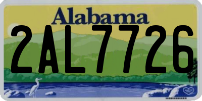 AL license plate 2AL7726