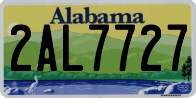AL license plate 2AL7727