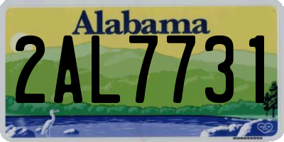 AL license plate 2AL7731