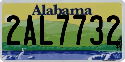 AL license plate 2AL7732