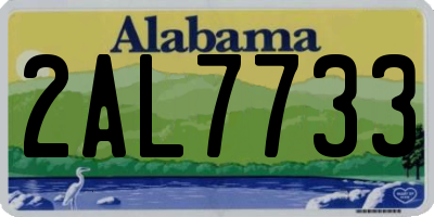 AL license plate 2AL7733