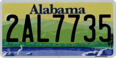 AL license plate 2AL7735