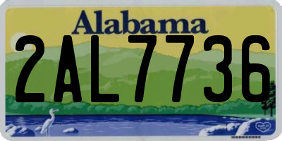 AL license plate 2AL7736