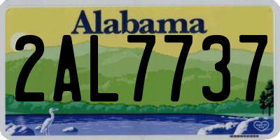 AL license plate 2AL7737