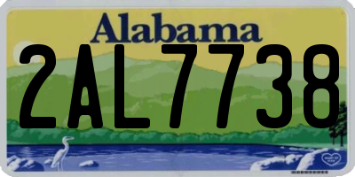 AL license plate 2AL7738