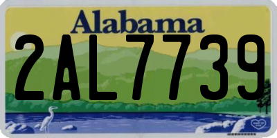 AL license plate 2AL7739