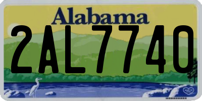 AL license plate 2AL7740