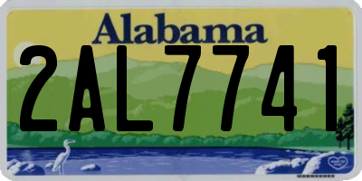 AL license plate 2AL7741