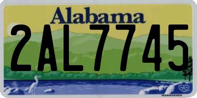AL license plate 2AL7745