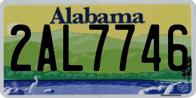AL license plate 2AL7746