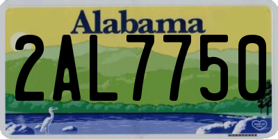 AL license plate 2AL7750