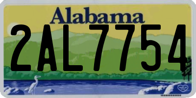 AL license plate 2AL7754