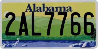 AL license plate 2AL7766
