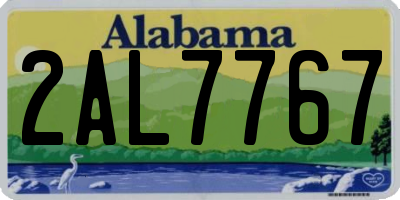 AL license plate 2AL7767